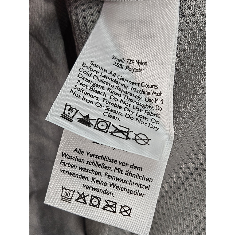 Eddie Bauer Hooded Rain Jacket Gray Full-zip Windbreaker Outdoor Waterproof - Picture 5 of 10
